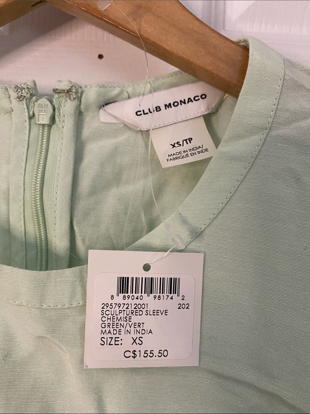 Club Monaco Light Mint Short Sleeve Crewneck Top #11 - Picture 7 of 7